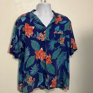 Vintage 1980’s Shore Things men’s Hawaiian floral shirt made in USA XL